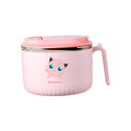 Instant noodle bowl with lid 304 stainless steel rice bowl dormitory cute lunch box portable tableware large capacity lunch box