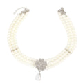Baroque pearl necklace wholesale cross-border diamond flower sweater chain multi-layer retro niche high-end collarbone chain