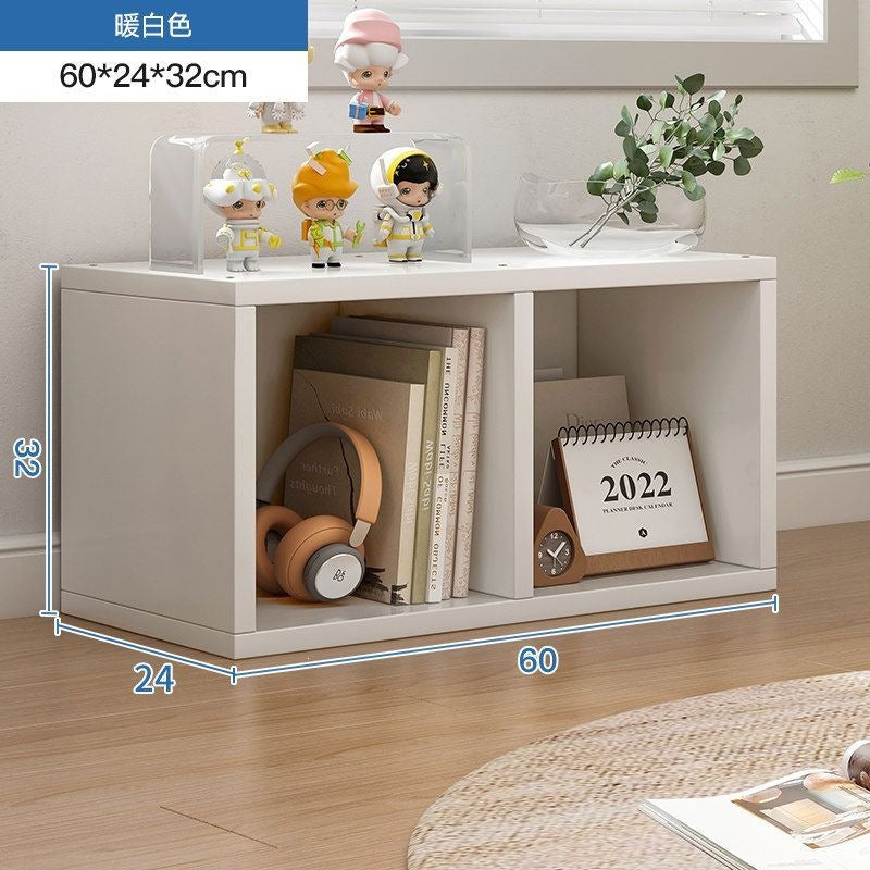 Balcony bay window storage cabinet storage rack cabinet storage cabinet plaid cabinet floor-standing single-layer low cabinet bookshelf for home bookcase
