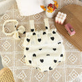 Baby clothes summer thin sleeveless suspender jumpsuit newborn super cute little heart cute bag butt clothes