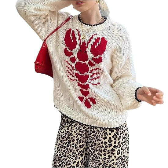 winter women's casual commute cardigan long sleeve printed knitted set