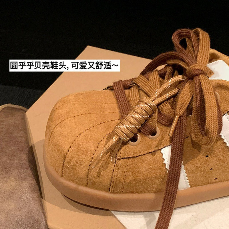 Best sellingeasiest for matchniche stylethick sole sneakers for women spring german training shoes 2026new arrivalhidden heelsportscasual bread shoes