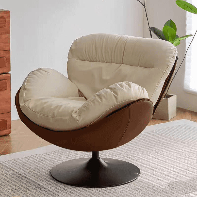 Rotate eggshell sofa chair light luxury single sofa casual balcony lazy italian normcore living room snail