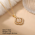 European and american hot-selling fashion zircon pearl necklace for women, lightweight luxury, niche, versatile, elegant, fashionable titanium steel clavicle chain jewelry