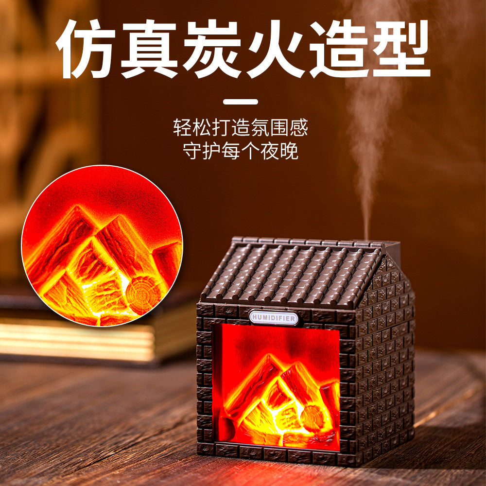 New arrivalartificial charcoal house humidifier usbfor homecreativecut out bedroom night light mini small aromatherapy machine