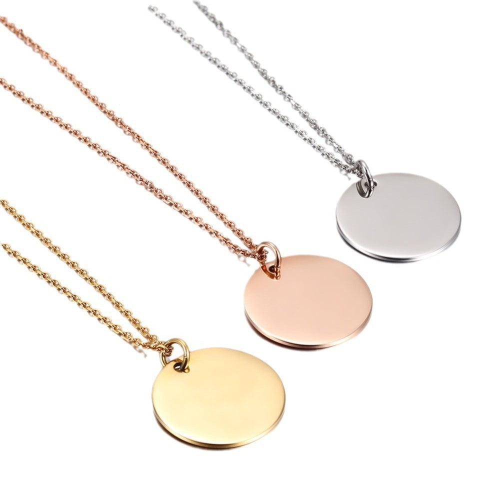 European and american fashion jewelry women's smooth round pendant heart lock necklace 18k gold necklace jewelry wholesale manufacturer