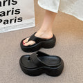 New summer women's platform slides: non-slip, stylish, and trendy. these height-boosting sandals are perfect for beach, outdoor, and everyday wear. a versatile and fashionable choice