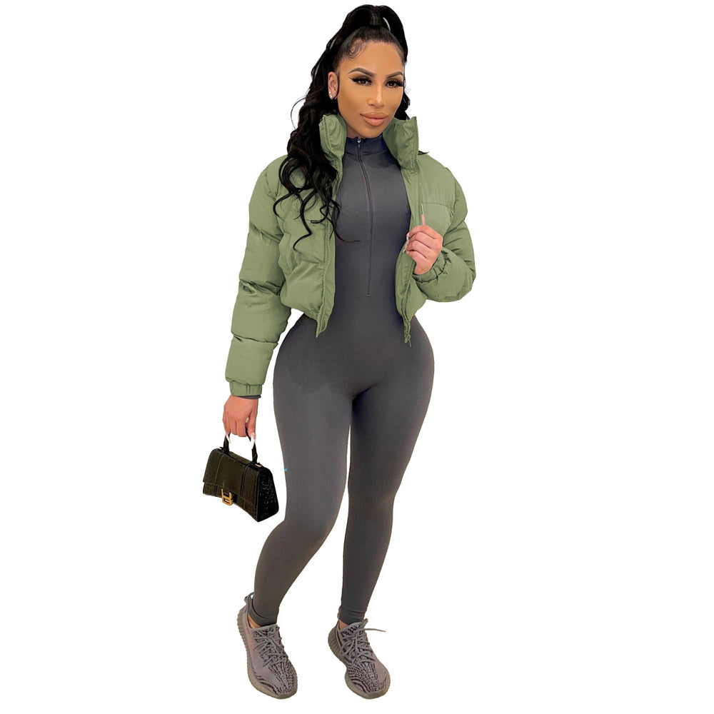 Amazon    fall/winter hot-selling women's cotton-padded jackets: european and american style short padded coats and jackets