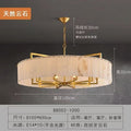 Luxury marble & solid brass living room chandelier - modern minimalist lighting for dining room, bedroom, show home, villa, duplex, and grand hall