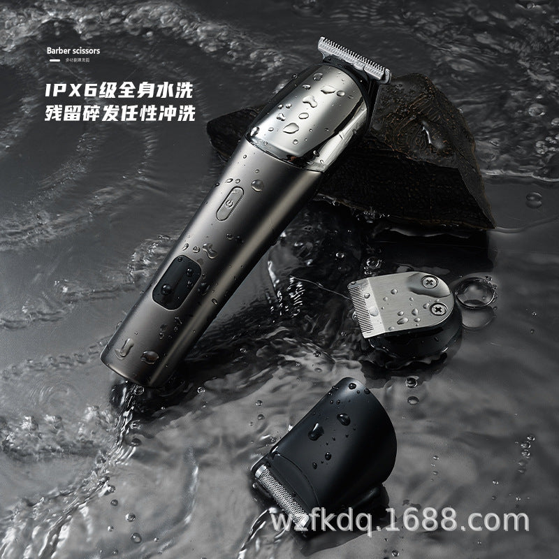 New arrival electric hairdresser suit five-in-one digital display washable electric clipper usb charging engraving push silent design