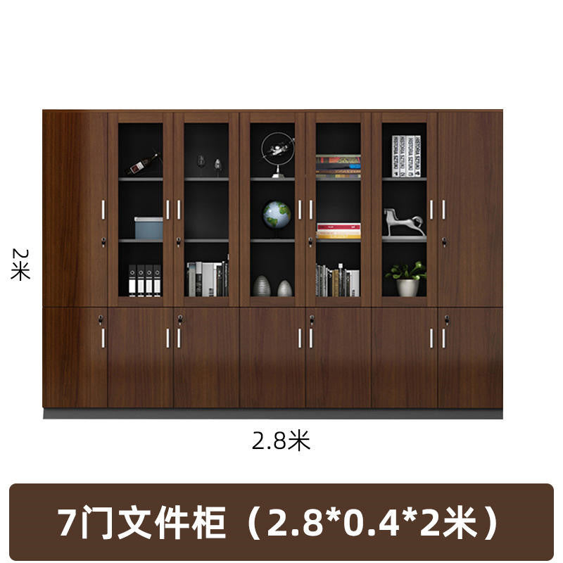 Company office cabinet wooden floor-standing file cabinet file cabinet background cabinet information cabinet wooden board storage cabinet bookcase high cabinet