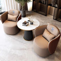 One table, two chairs, and a 60cm coffee table (please specify color)