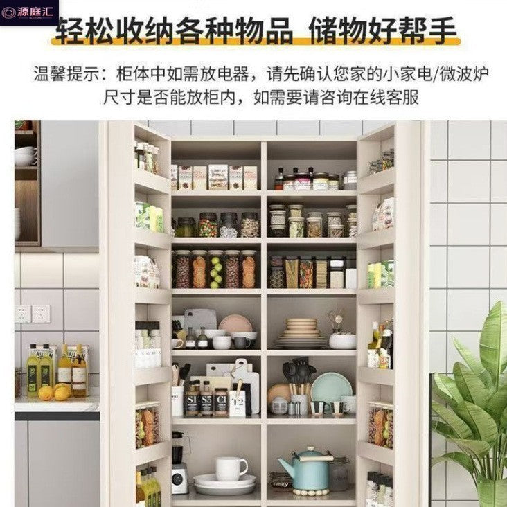 Solid wood sideboard storage cabinet refrigerator cabinet all-in-one with door sideboard wall-mounted multi-functional snack cabinet storage cabinet