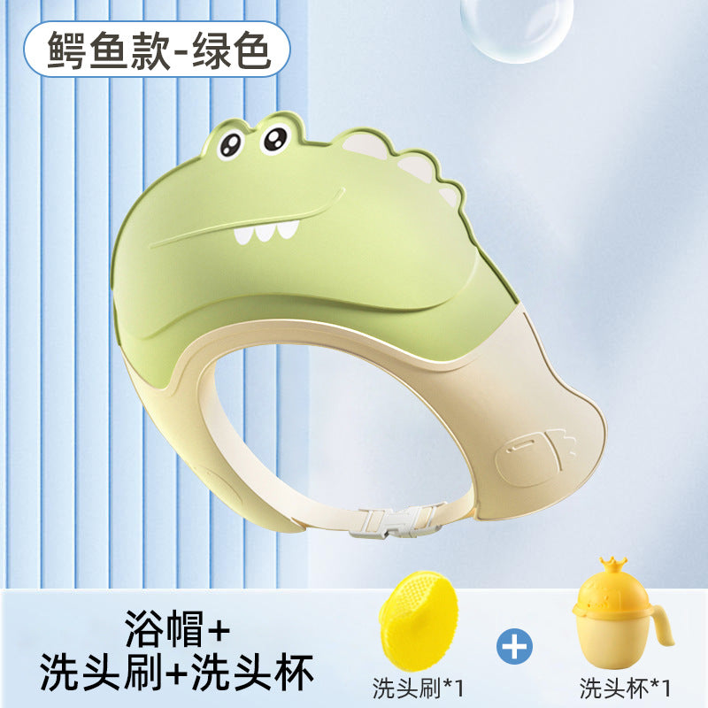 Baby hair washing cape - waterproof shampoo cap for kids, ear protection, infant bathing, and childproof hair washing
