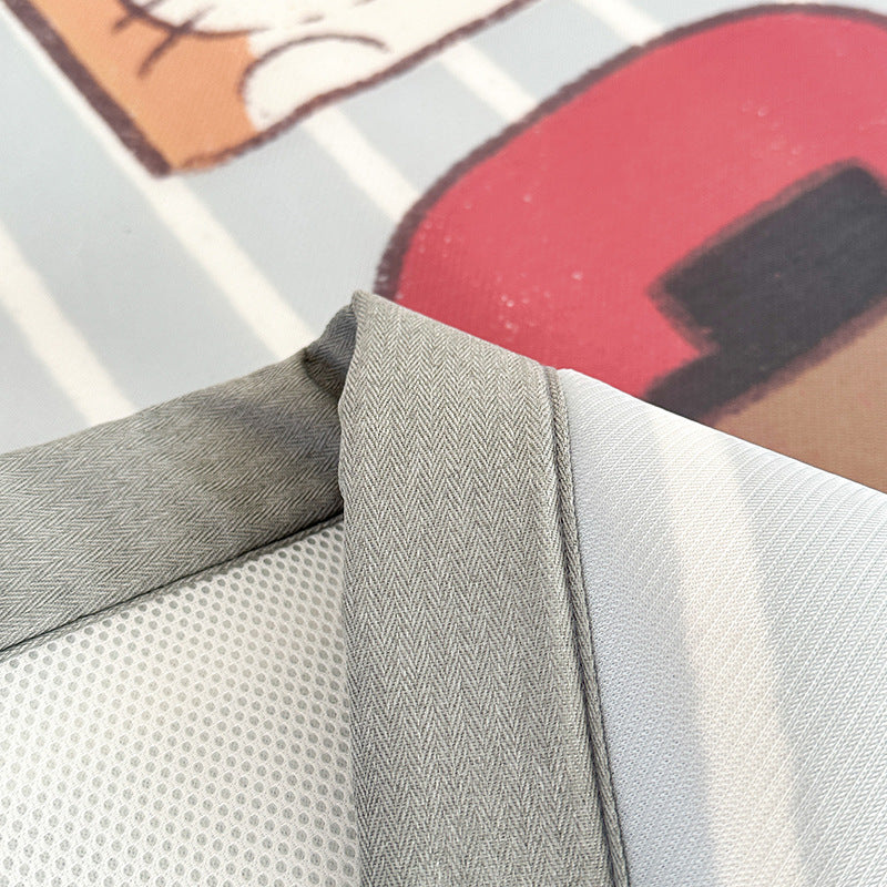 Summer cute ice silk mat three-piece set 1.8 meters single dormitory 0.9 cool silk carbon light foldable soft mat