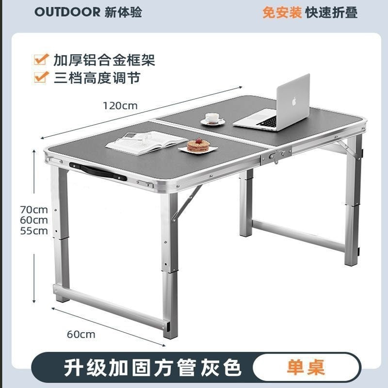 Outdoor foldable table night market stall casual table for home foldable dining table and chair portable street stall rectangular table