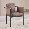 Embroidered velvet + brown saddle leather [black titanium stainless steel]