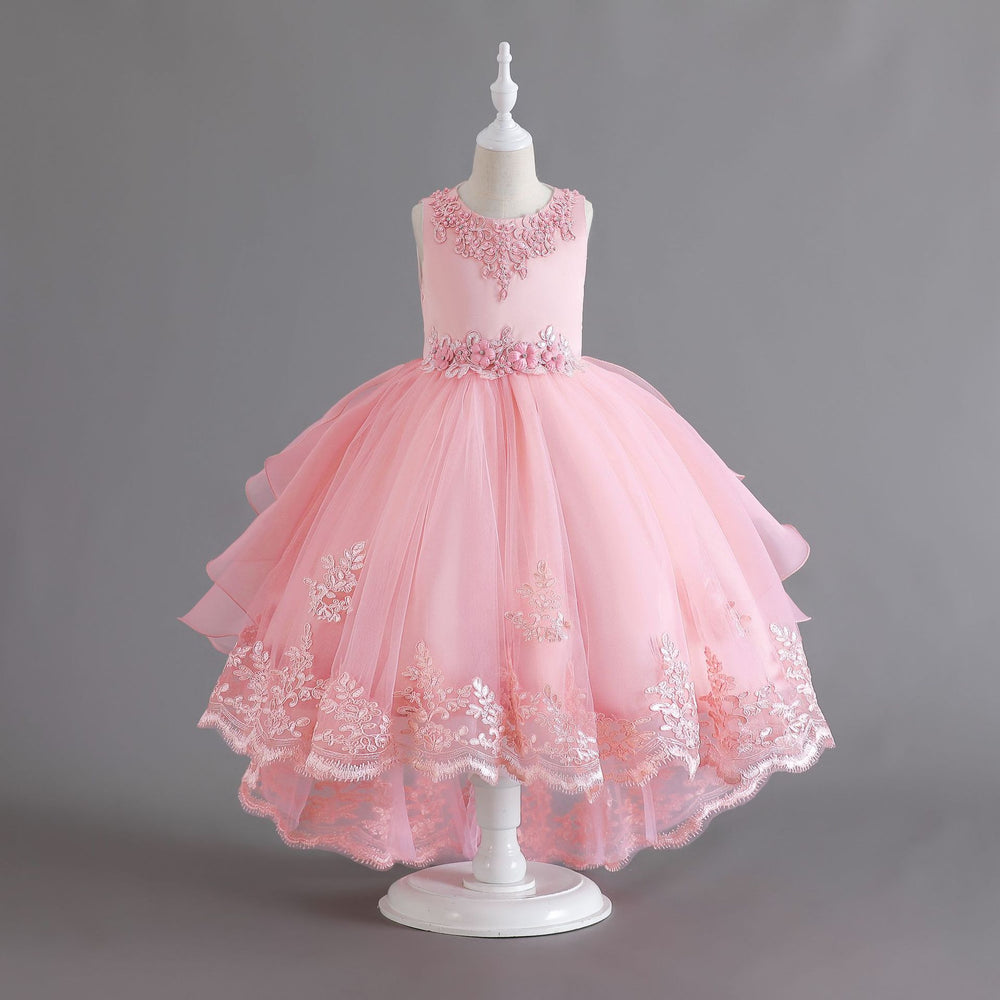 Exportin stockkids dress tail wedding dress princess dress female flower girl piano performance dress kids dress