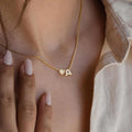 new fashion minimalist cute letter gold heart necklace, 18k gold plated women's necklace