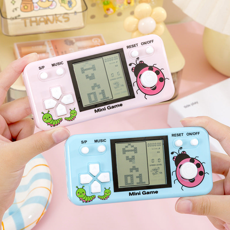 handheld tetris game console handle internet celebrity keychain backpack pendant supermarket grab machine gift