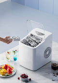 Mini ice maker for home/dorm use, 1.5l capacity, 6-8 minute ice production, cross-border customization, fully automatic, new smart model