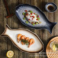Fish plate ceramic steamed fish plate creative fish plate for home chopped pepper fish head special new arrival large fish plate wholesale