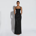 C7633 cross-border   fashion women's sexy camisole bodycon dress with tie waist and hip-hugging design
