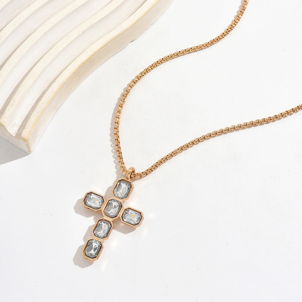 European and american cross pendant necklace wholesale - minimalist, chic, and versatile for everyday wear. perfect for work or casual outings