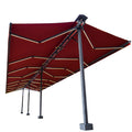 Double-sided retractable electric awning canopy - large area outdoor commercial street vendor sun shade