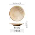 8.5inch shallow plate-matte yellow