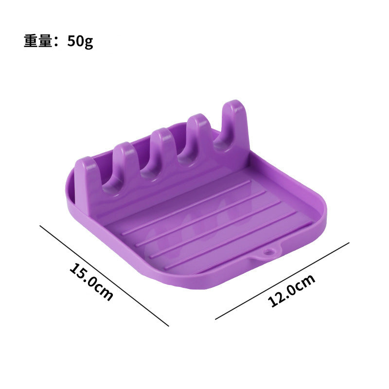 kitchen drain multi-purpose pot lid rack kitchen utensil storage rack ppbottom base for chopsticks shovel spoon rack for home wholesale