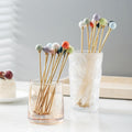304 stainless steel tea & coffee stirring rods - multi-colored dessert picks - high-value ceramic handle milk frothing sticks - wholesale