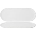 White dessert plate ceramic pure white oval plate cake plate flat plate for home creative good-looking plate sushi plate