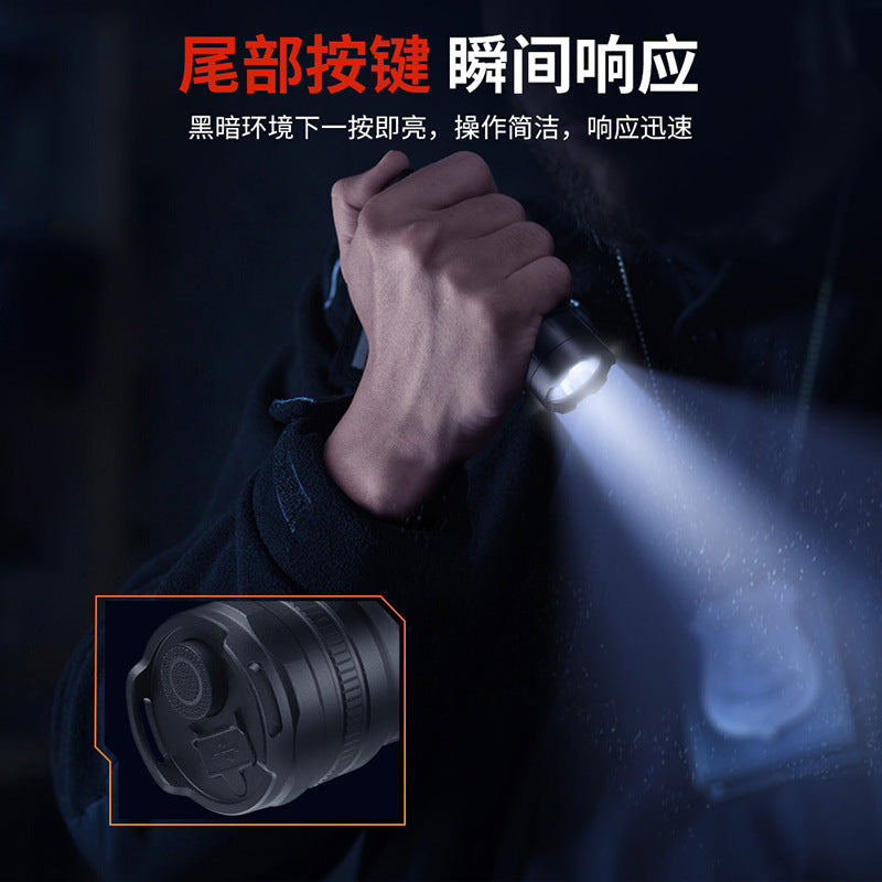 Cross-border flashlight strong light charging long-distance shooting outdoor long battery life 21700 battery convenient tactical flash flashlight