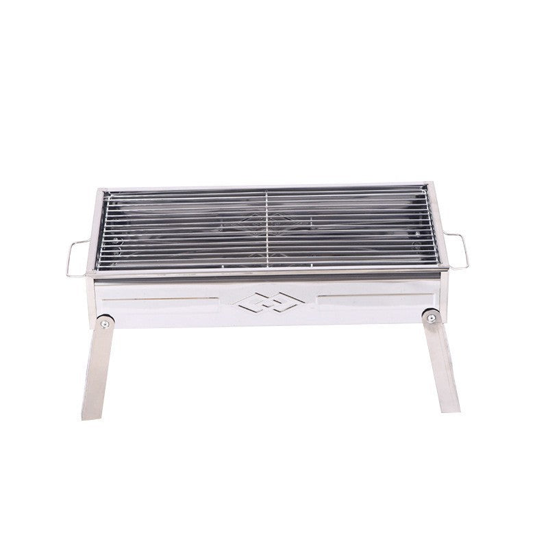 Bbq grill stainless steel bbq foldable grill rack skewers grill charcoal grill foldable grill portable
