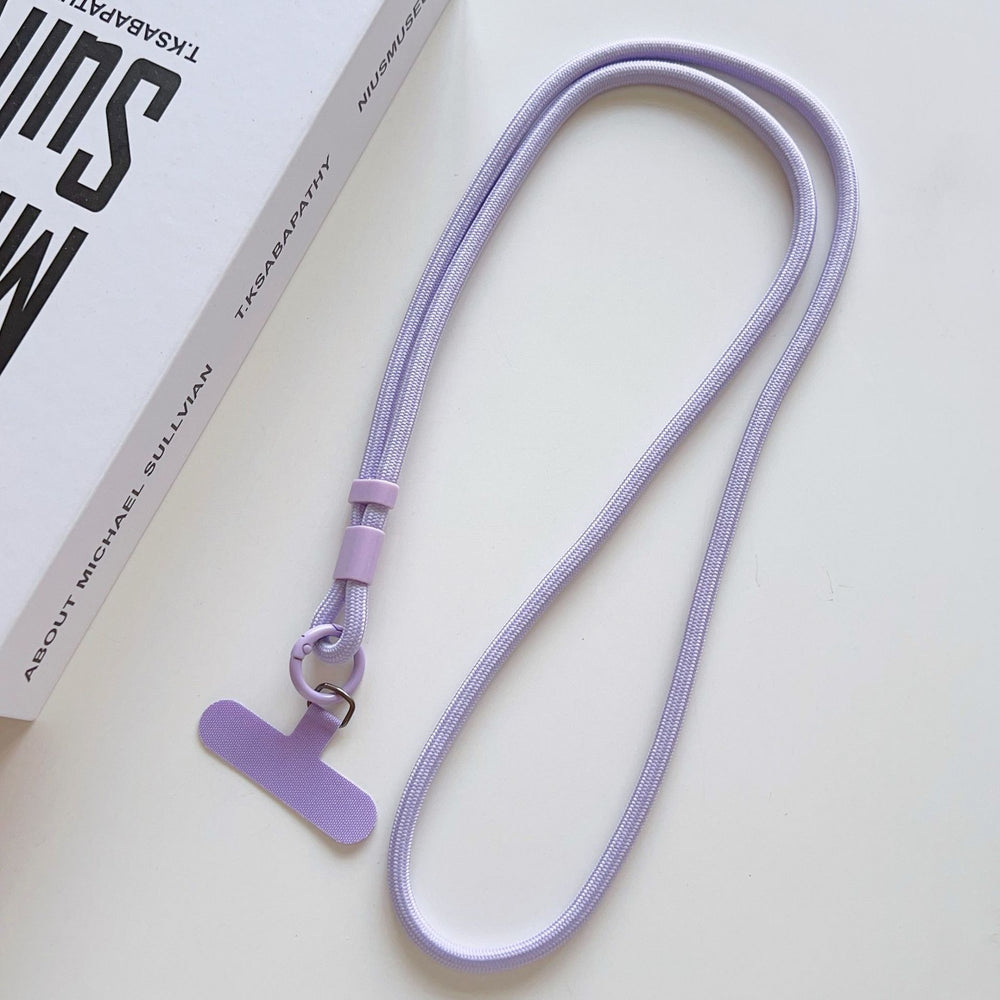 Adjustable buckle pure color mobile phone lanyard cross-body halter dual-purpose nylon rope woven strong and durable anti-lost anti-fall