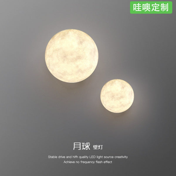 [Wow] Moon wall lamp Moon lamp Internet celebrity ins girl night lamp Simple study Bedroom bedside wall lamp