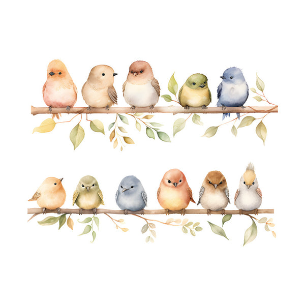 Wall stickers wholesale branches birds bedroom door decorative stickers bathroom cabinets mirror beautification cartoon wall stickers plant paintings