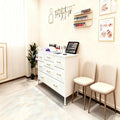 White manicure display cabinet