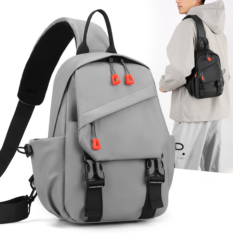 Cross-border fashion breast bag men's trend multi-functional casual shoulder bag large capacity cycling sports lightweight messenger bag
