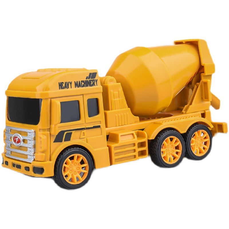 Boys' inertia pull-back excavator bulldozer construction vehicle set - excavator bulldozer toy car - kindergarten small gift toy