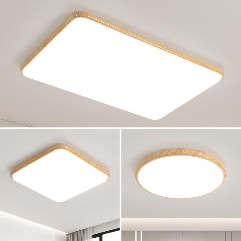 Log wind living room light full spectrum eye protection bedroom light new minimalist ultra-thin ceiling light package Zhongshan lighting