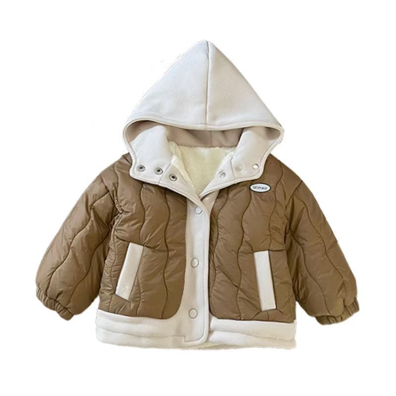 Kidsoutwearfleece-linednew arrival winter clothingfall and wintergirl style boy cotton coat baby thickenedheattech cotton coat tops