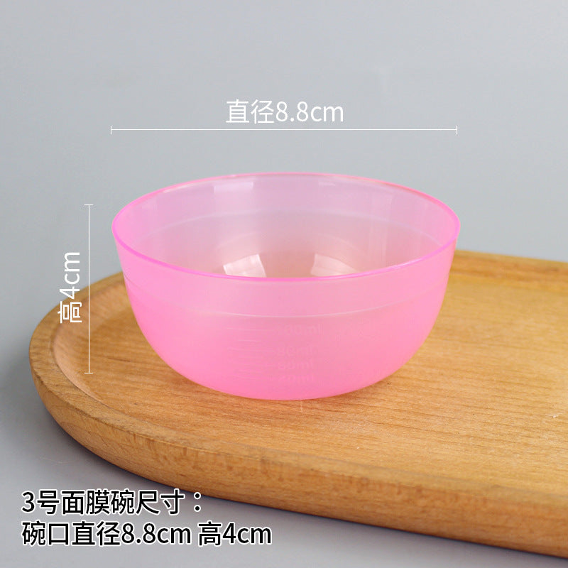 Beauty bowl spa mask mixing tool plastic mask bowl wholesale set - flat rim bowl