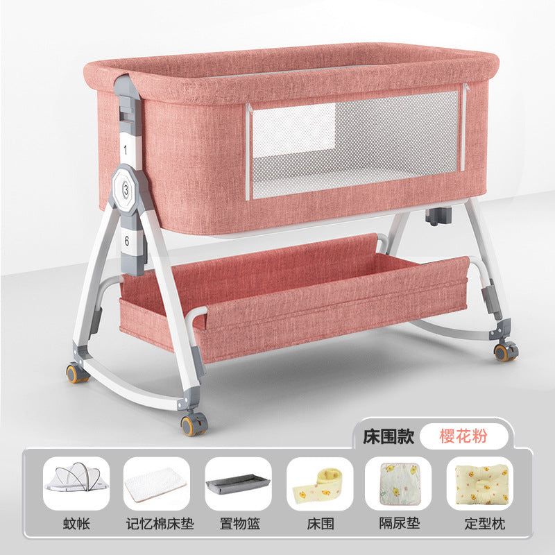 Baby crib - portable, foldable, multi-functional bassinet - newborn & toddler convertible bed