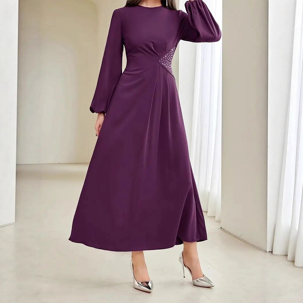 Amazon tk exportfashioncross-border women's hot diamond long skirt casualfashionelegantelegantdress