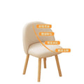 Computer chair for homesolid wood dining chair casualsittingplaid study desk stool girl bedroom makeup chair designer
