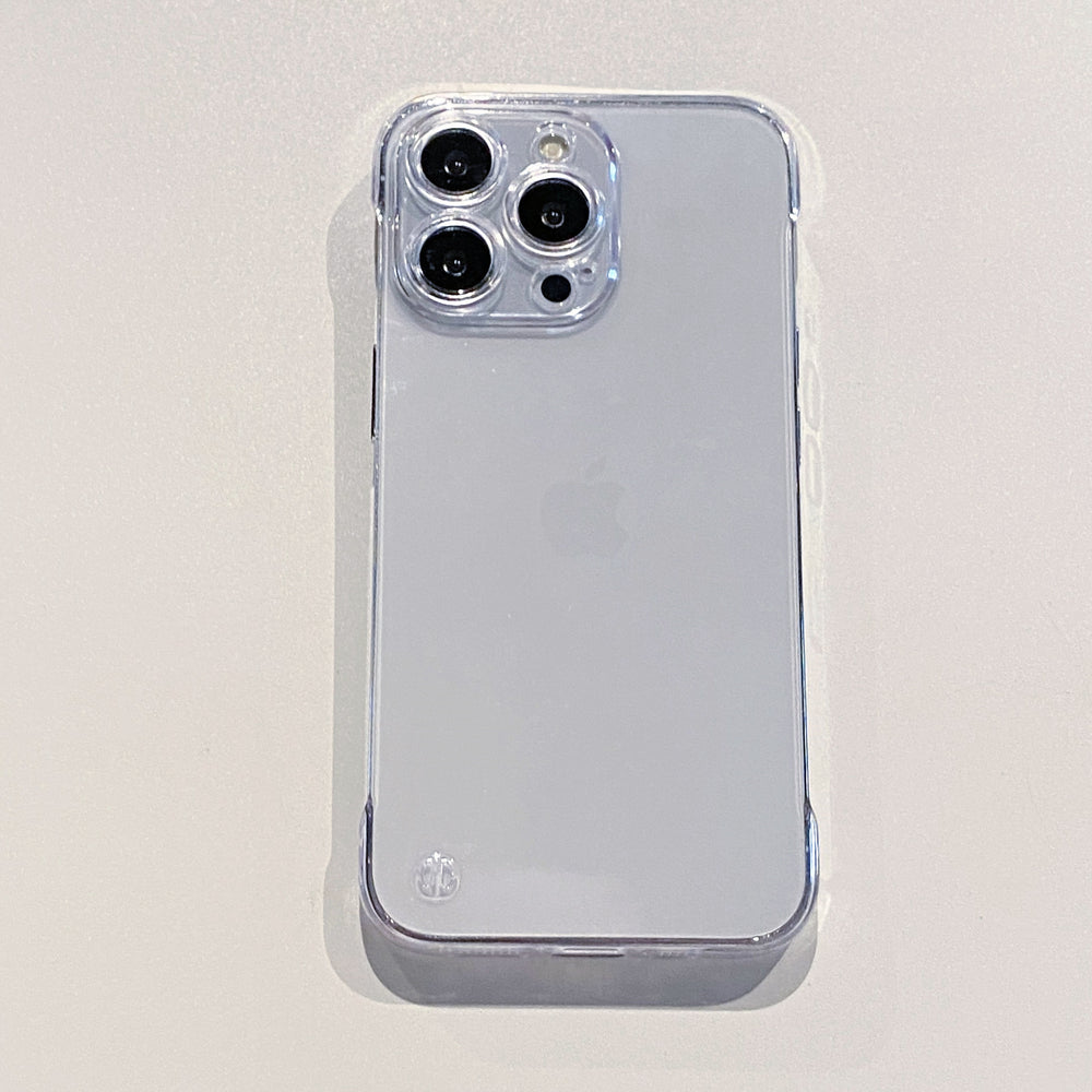 Frameless apple 16 pro max precision cut transparent phone case iphone 11/15 minimalist pc protective cover