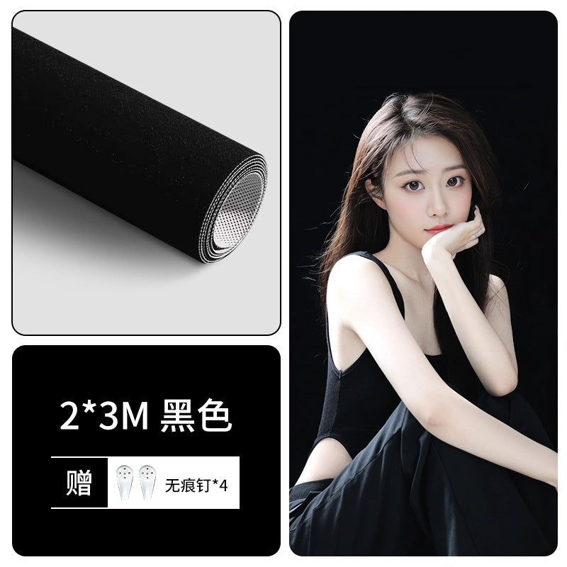 2 * 3 meters black light-absorbing cloth, flocking photographic background cloth, New Year's black screen photo shooting prop curtain is not
