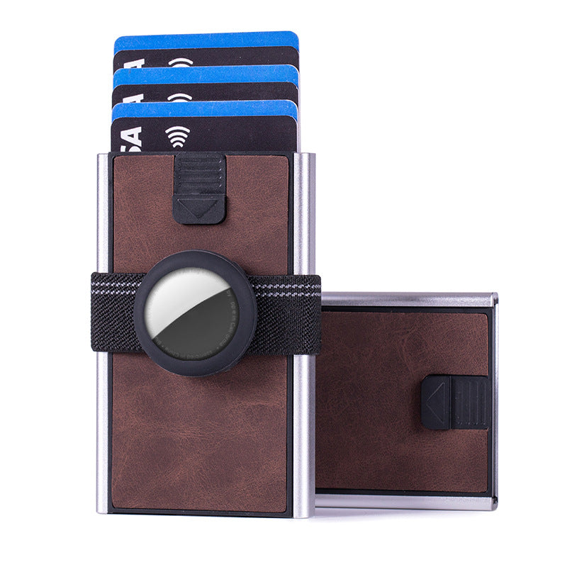Premium texture card bag, aluminum alloy card bag, anti-magnetic metal card box, light card sleeve, automatic pop-up credit card bag